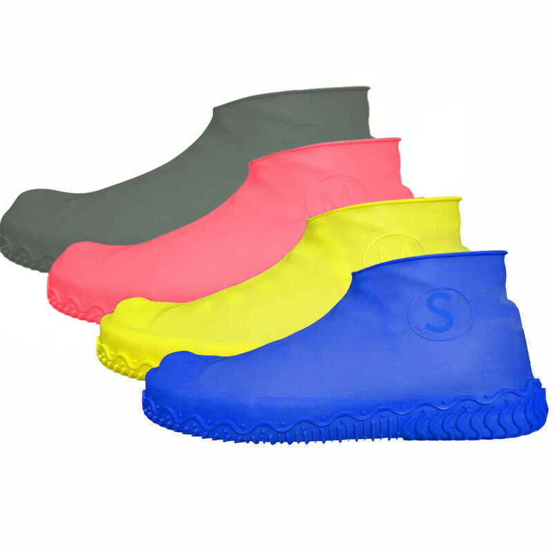 ¡Oferta! Cubiertas de látex reutilizables antideslizantes para zapatos, botas impermeables para lluvia, calzado para acampar al aire libre, calzado antideslizante de caucho resistente para la lluvia