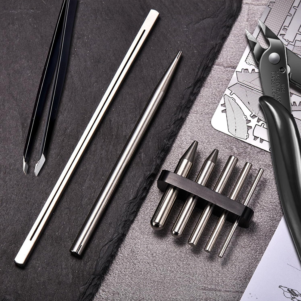 Metal Model Tool Kits Including Metal Model Long Edge Bending Tool Twisting Tool Cylinder Cone Shape Assist for Metal Puzzles