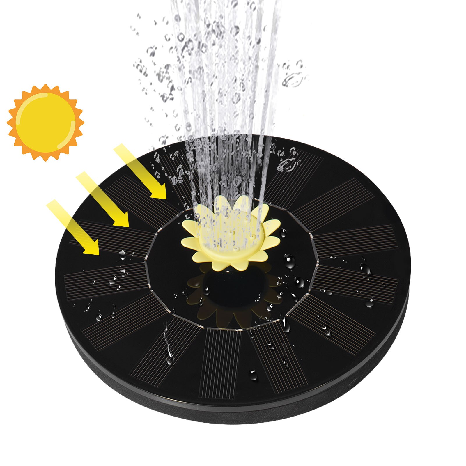 1.4W Solar Fontein Drijvende Decoratieve Zwembaden Drijvende Zonne-energie Vogelbad Waterpomp Voor Tuin Zwembad Aquarium: Default Title