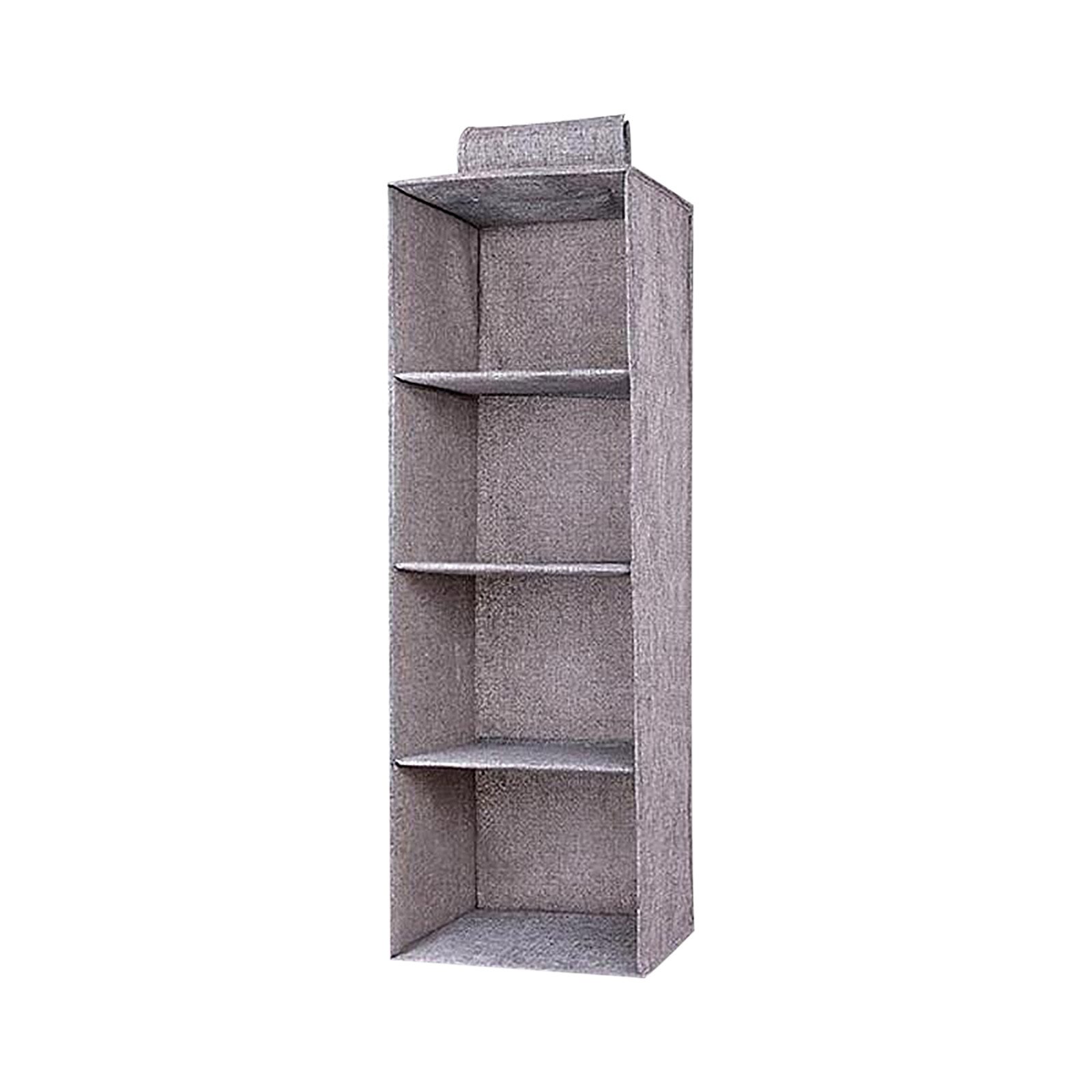 40# Hanging Multi-layer Storage Bag Organizer For Clothes Cotton Linen Hanging Bag Washable Drawer Type Bedroom Closet Organizer: 4x