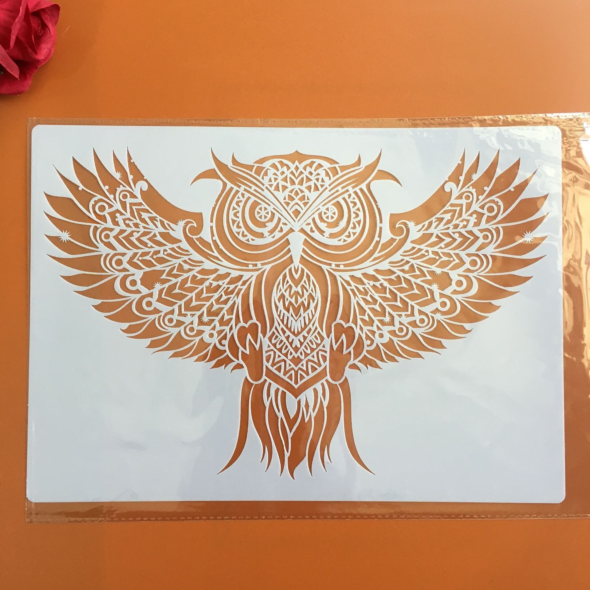 A4 29*21cm vogel Mandala DIY Schablonen Zauberstab Malerei Sammelalbum Färbung Präge Album Dekorative Papier Karte Vorlage: 732