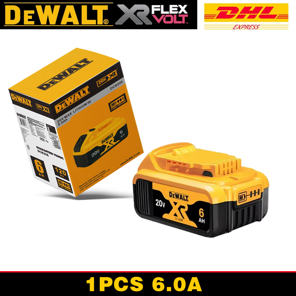 DEWALT original 18V, 6.0AH, DCB115, DCB118, DCB205, DCB200 battery charger, fast charging, lithium battery, tool battery: Lavender