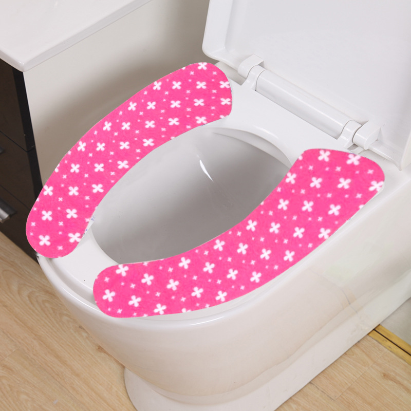 12 Models Printed Cartoon Cut-and-paste Toilet Seat Pad With Repeatable Washable Bathroom Toilet Seat: J