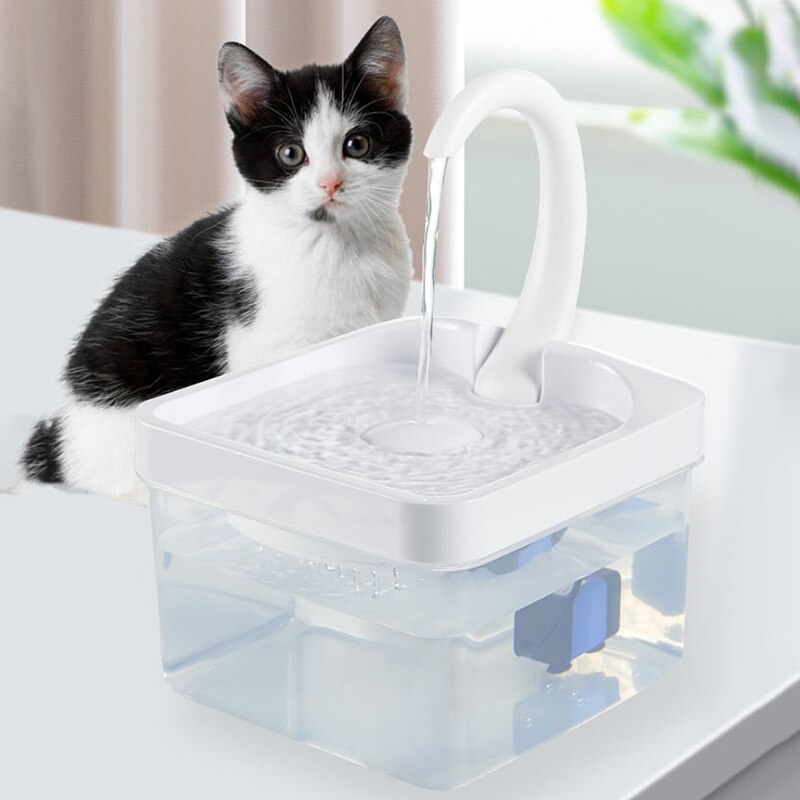 Intelligent Cat Drinking Water Fountain USB Automatic Circulating Water Dispenser Drinking Fountain With Sensor Indoor Fountains