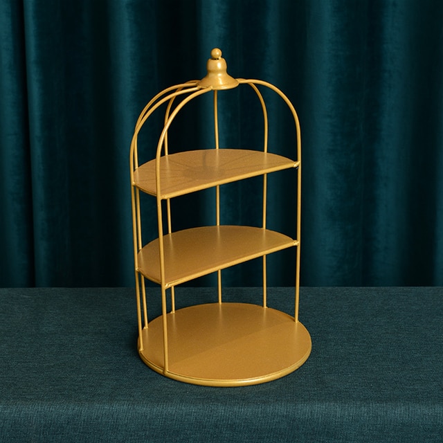Dessert Table Cake Rack Brass Tray Afternoon Tea Tea Break Cold Cut Tableware Decoration Decoration Birthday Wedding Arrangement: B