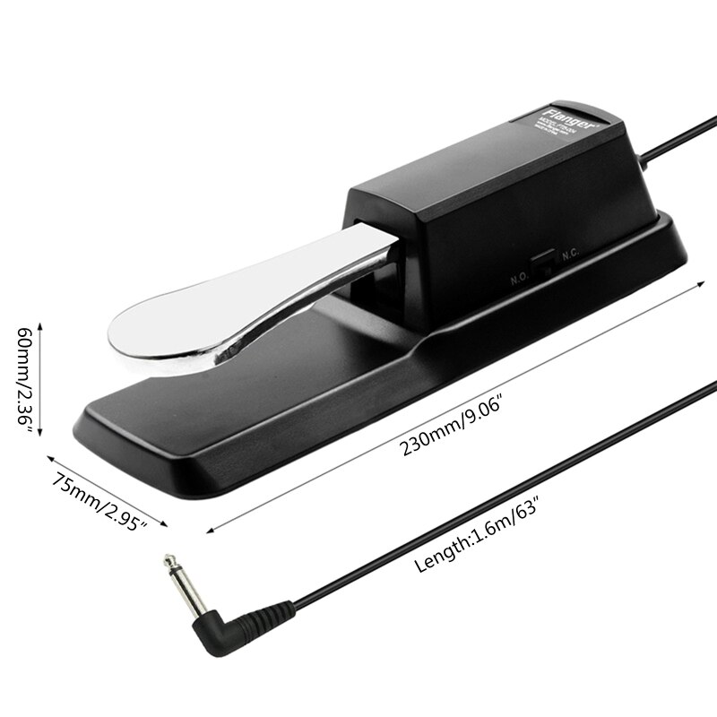 Keyboards Sustain Voetpedaal 3,5 Mm Jack Digitale Piano Controller Switch Breed Pedaalontwerp Met 18 M Kabel Nieuw