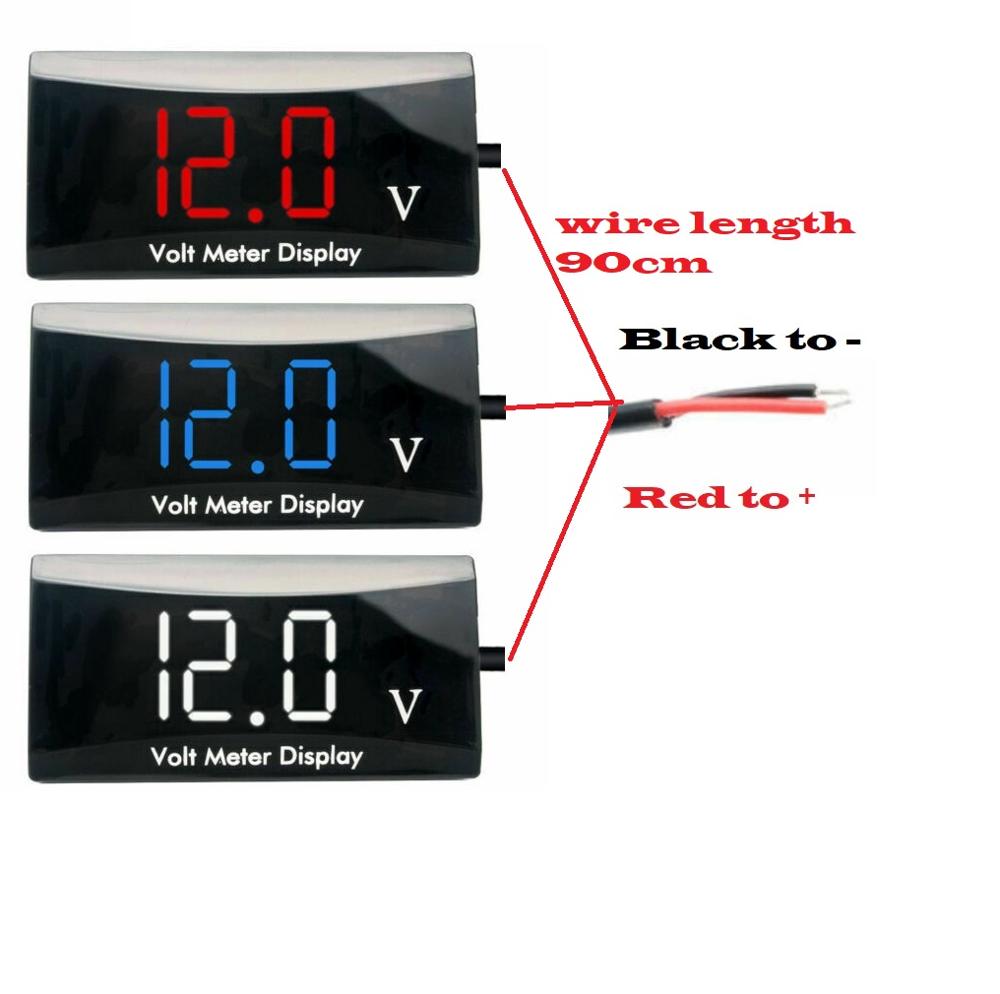 Rode Led Volt Universele Dc 12 V-24 V Rode Auto Digitale Voltmet... – Grandado