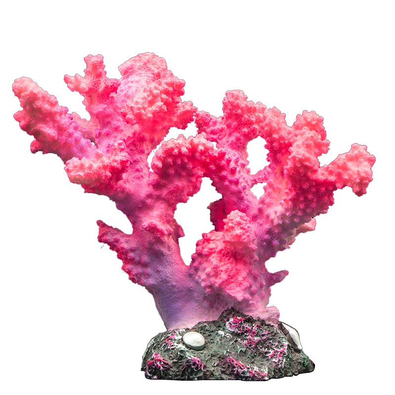Roze kunstmatig koraal ornament van kunsthars voor aquariumdecoratie