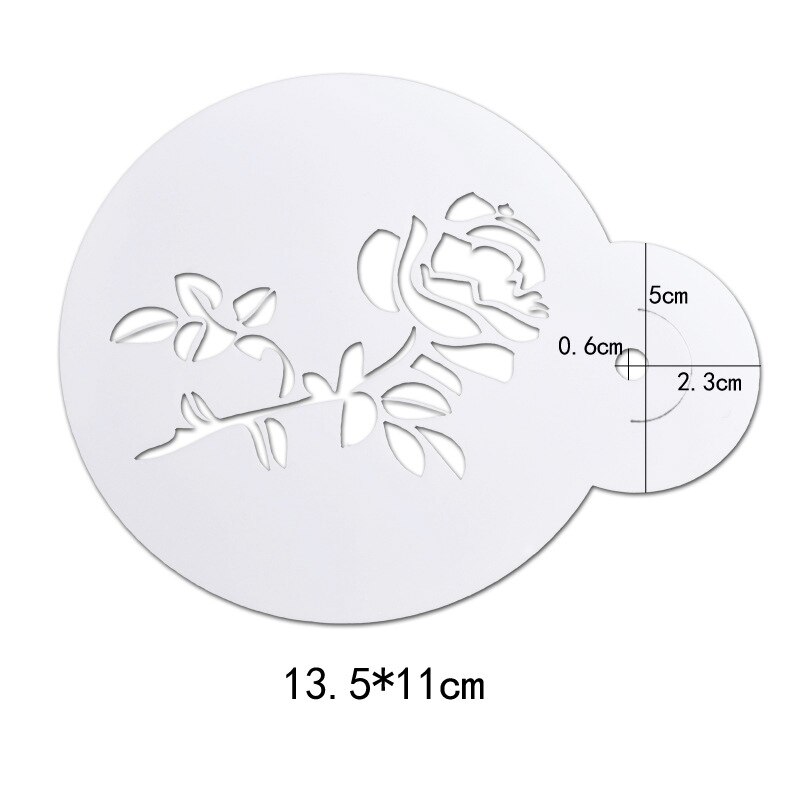 6 stk kaffedekorationsstencils fancy printmodel kaffeskum sprayskabelon  tn88