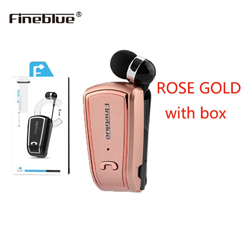 Fineblue F-V3 conforto &amp; ajuste seguro sem fio cancelamento de ruído estéreo sem fio handsfree cancelamento de ruído fones de ouvido 5 horas chamada: F-V3-RG-BOX