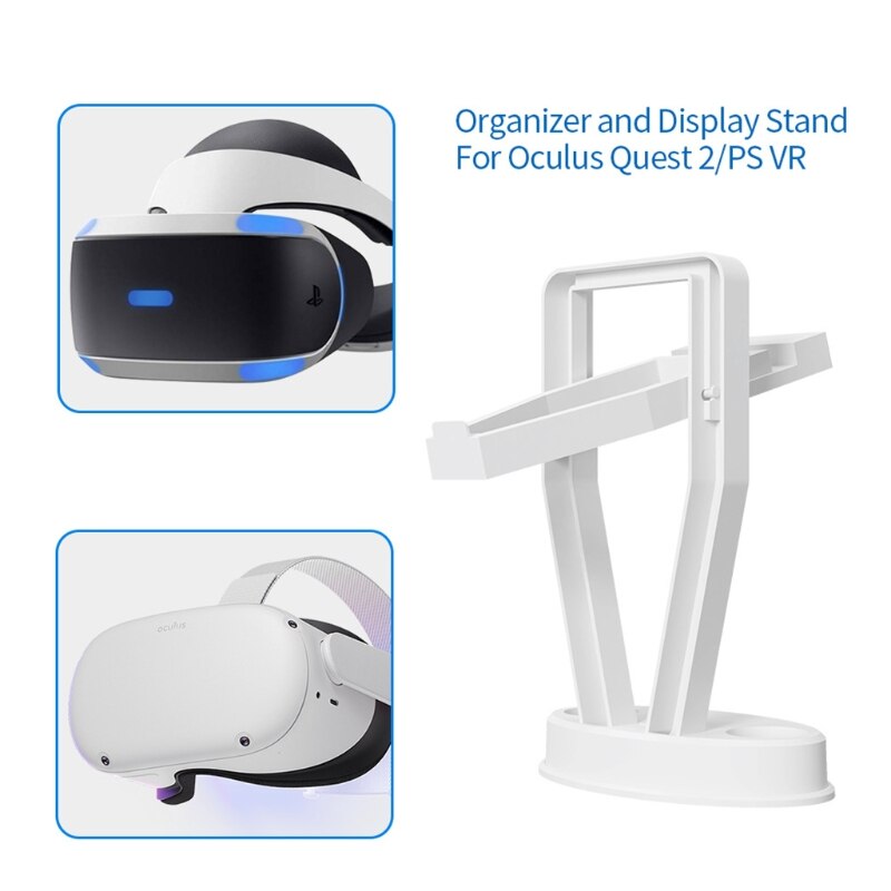 Virtual Reality (VR) Glasses Desktop Stand Hangers Compatible with Oculus Quest 2/PS VR Headset Home Office Use