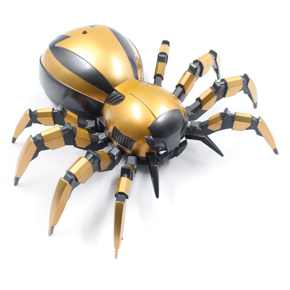 Araignée mécanique à télécommande infrarouge pour enfants, jouets avec lumière LED et son RC