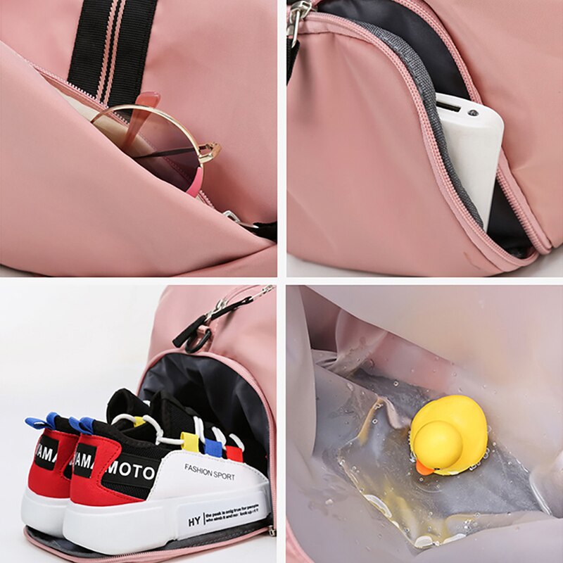 Bolsa de deporte Oxford para mujer, bolso de viaje para fitness, de , multifuncional, de hombro, para gimnasio, almacenamiento de zapatos, bolsa de fitness