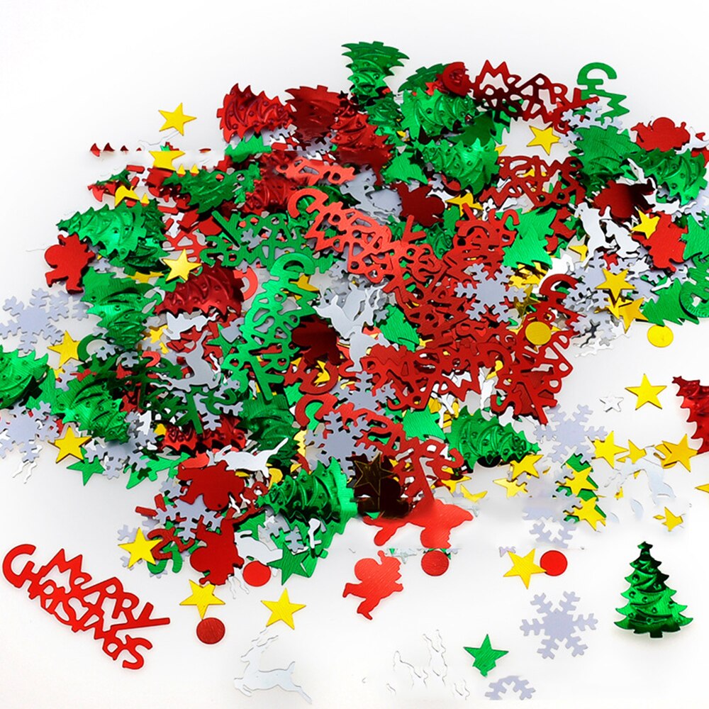 Merry Christmas Confetti Red Green Confetti Party Decoration Round Sequins Celebration Wedding Celebration Supplies: D