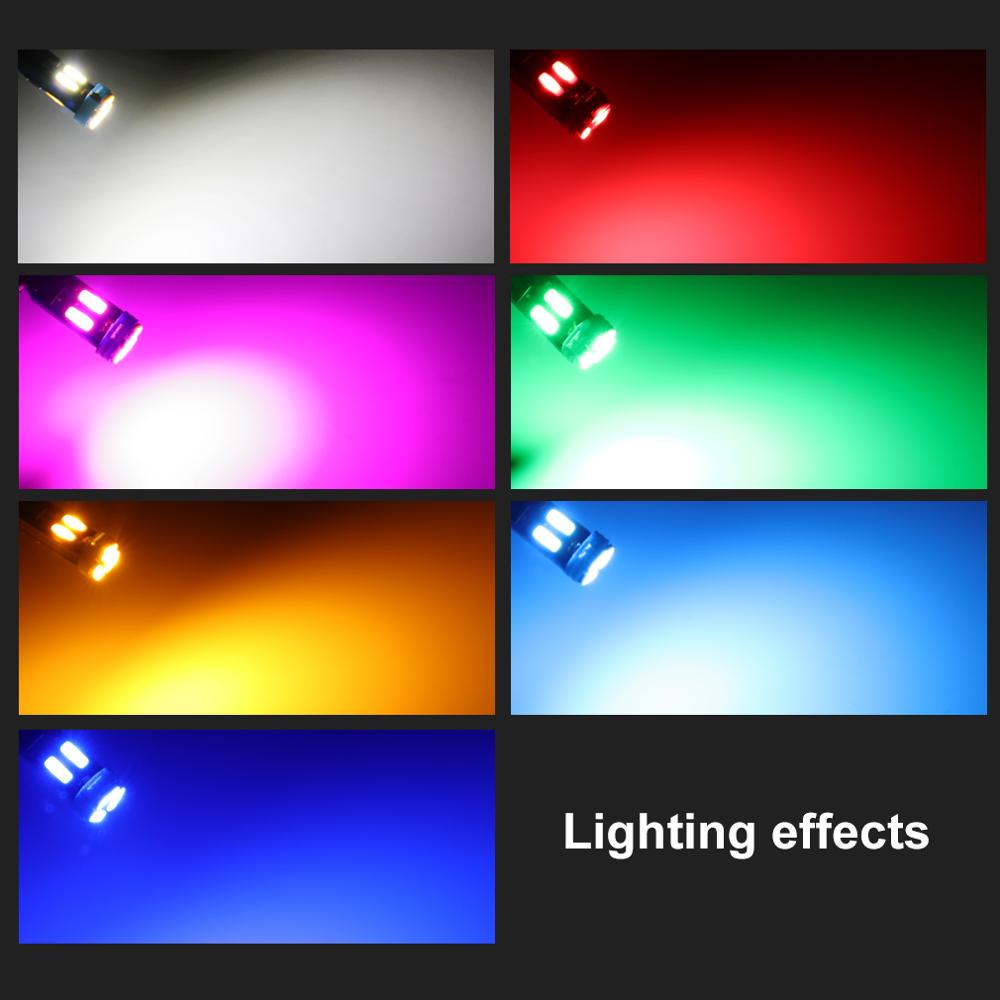 10Pcs T5 Led-lampen W3W W1.2W 17 37 73 74 Auto Led Lamp Auto Dashboard Instrument Indicator Wedge Lights lamp 12V