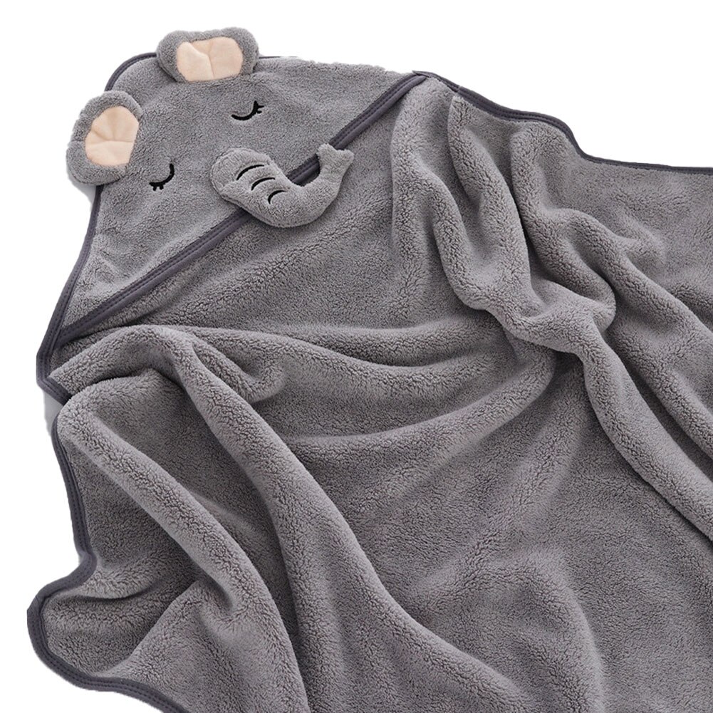 Baby Hooded Towels, Super Soft Bath Towel Warm Sleeping Swaddle Wrap for Infant Boys Girls