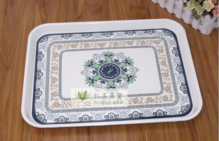 Rectangle Melamine Storage Tray Fruit Platter Tray Thick Bread Plate