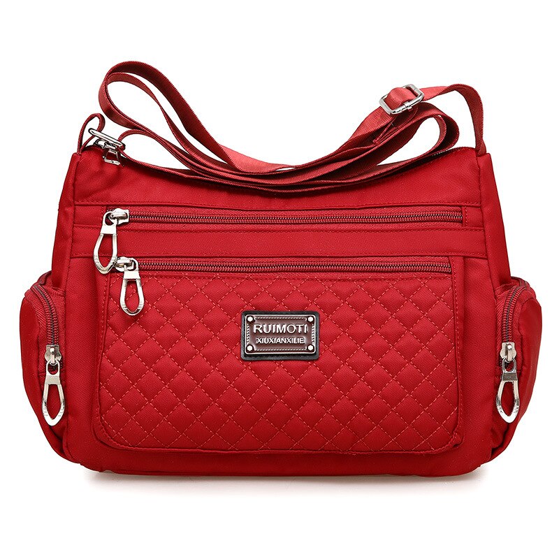 Geestock Nylon Rooster Schoudertas Waterdichte Casual Vrouwen Crossbody Tas Mode All-Match Lady Handtas Reizen Handtas: Red