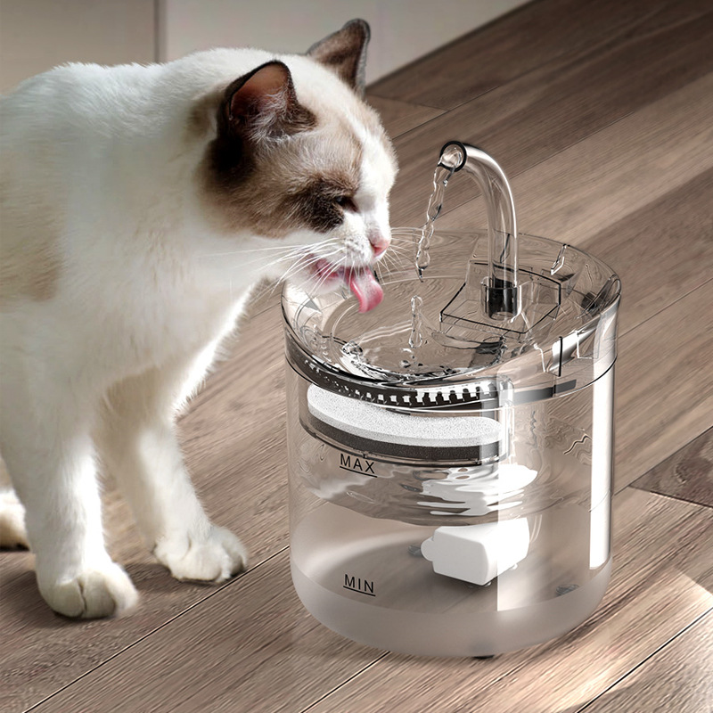 2L Intelligente Kat Fontein Met Kraan Hond Water Dispenser Transparante Drinker Huisdier Drinken Filters Feeder Bewegingssensor