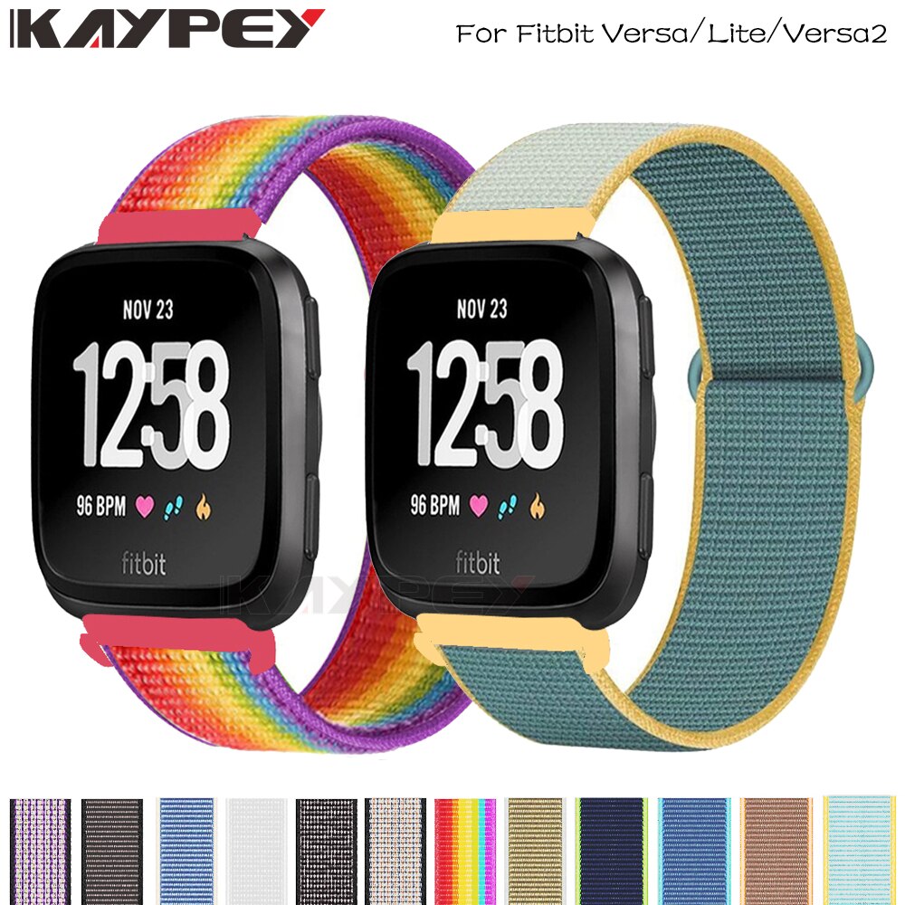 Correa tejida de nailon para Fitbit Versa/Lite/Versa2, repuesto de reloj inteligente, pulsera deportiva, Fitbit Versa 2
