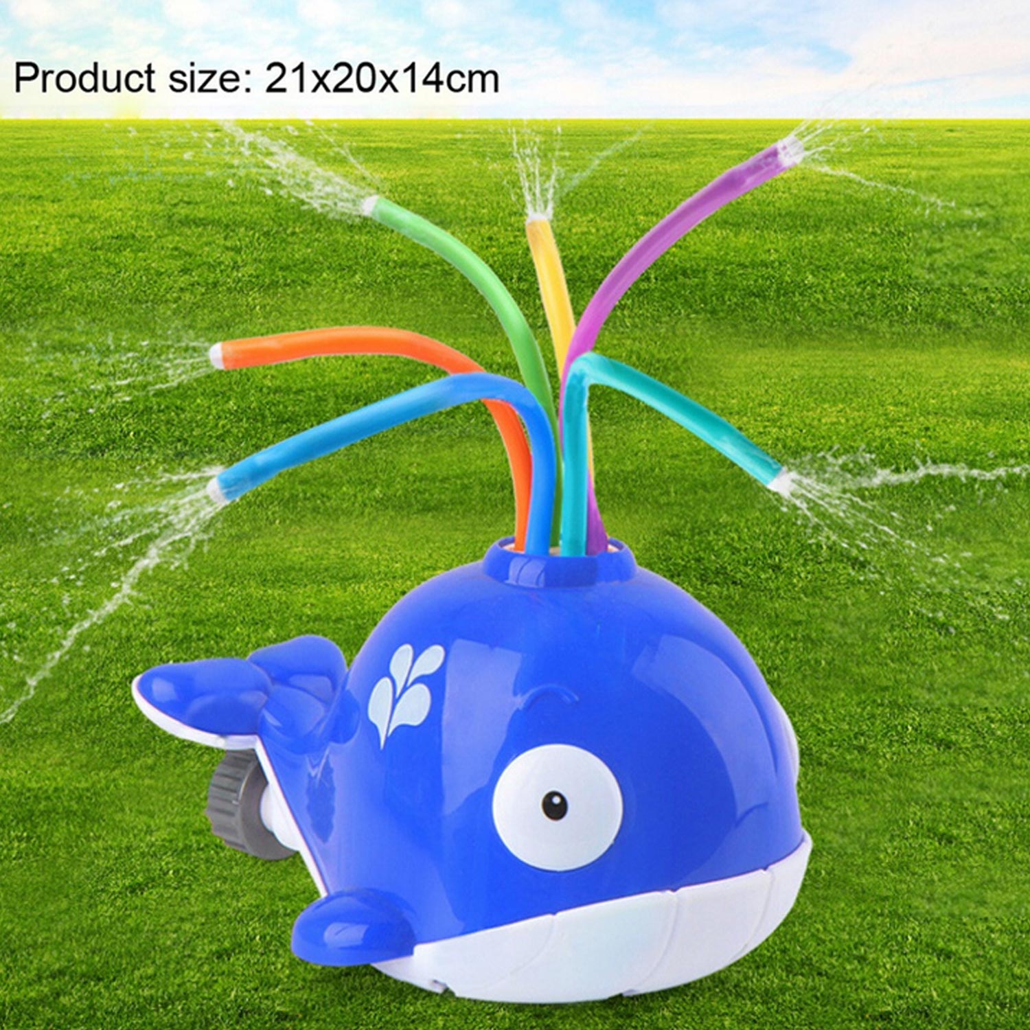 Kids Water Sprinkler Toy Cute Whale Outdoor Summer Water Spray Sprinkle Toy for Backyard Garden Lawn Swimming Pool Bathing