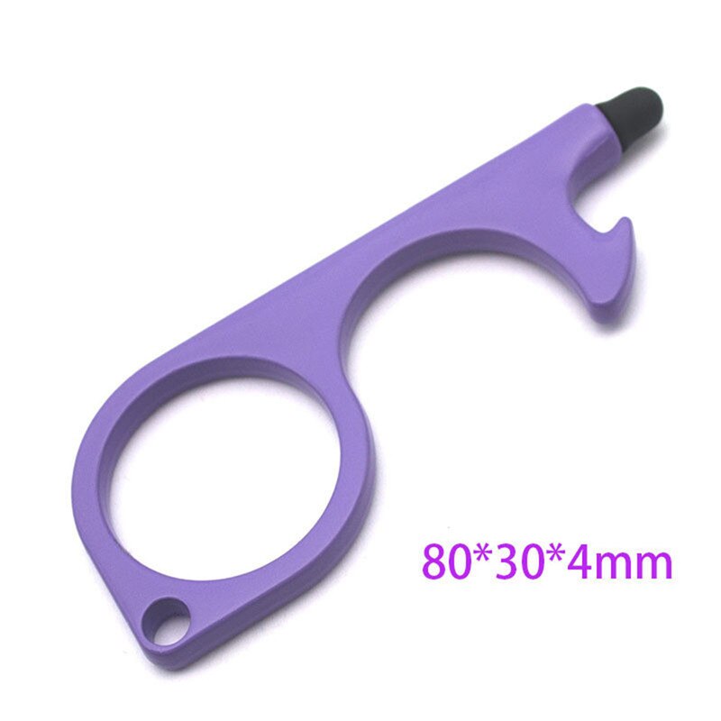 EDC Door Opener Silicone Head Contactless Press Elevator Door Opener Portable Antimicrobial Touch Screen Buttons Keychain