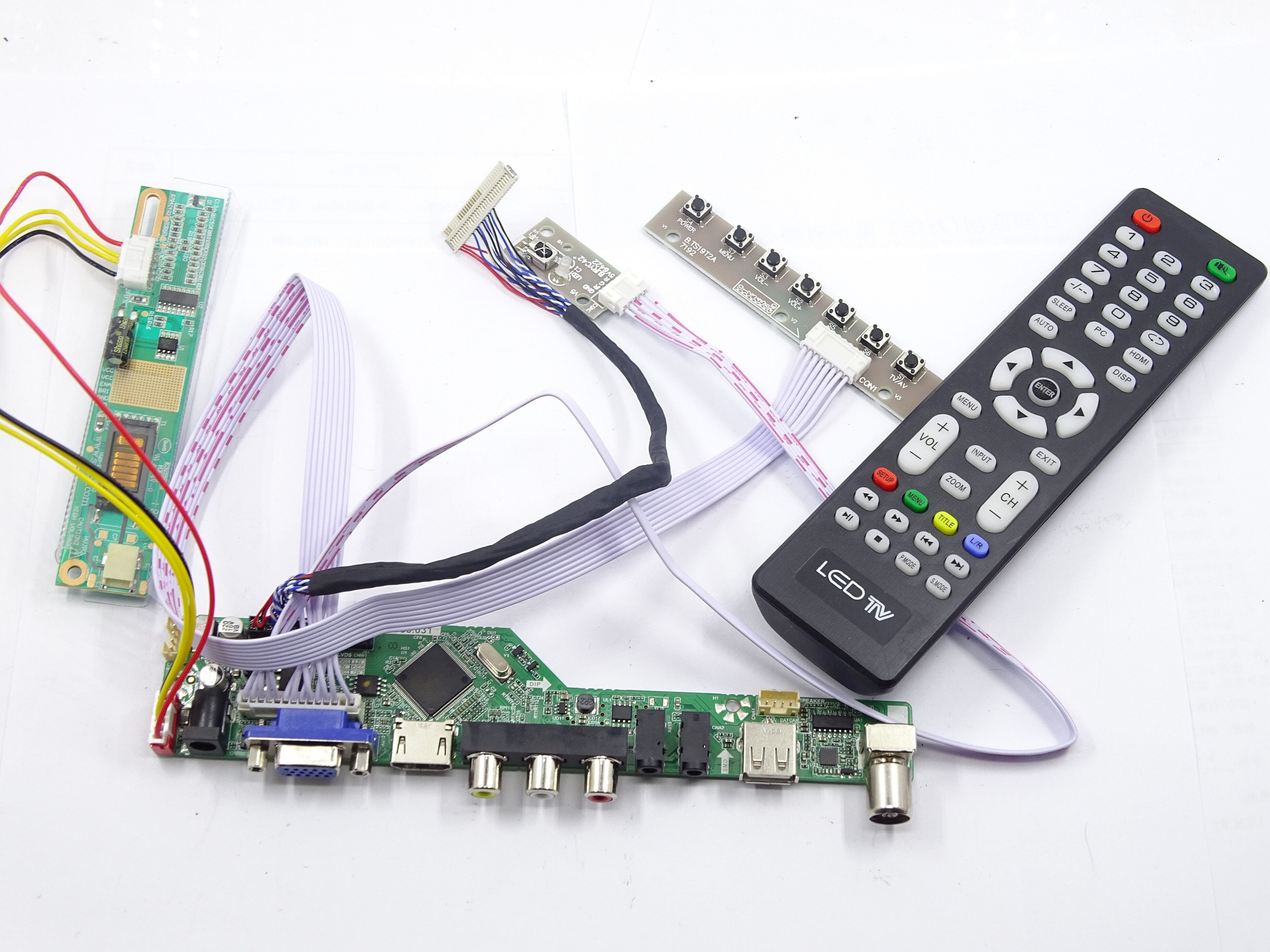 For LTN160AT01 1366X768 16.0" TV HDMI AV AUDIO LCD Card Kit Display Monitor VGA USB LED Controller Board