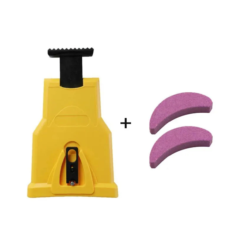 Portable Chainsaw Blade Sharpener Grindstone Saw Chain Sharpener Fast Grinding Sharpening Chainsaw Chain Woodworking tools: Brown