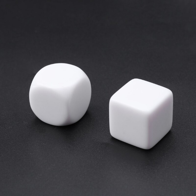 10 Teile/satz 18mm DIY leer Würfel Acryl Polyeder Lehre Gravur Schreiben Kind Spielzeug Spaß