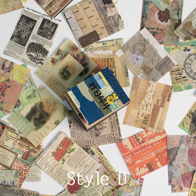 YueGuangXia Vintage Mini Specialty Paper Card Scrapbooking/Card Making/Journaling Project DIY Retro Hangtag with Hole Card 400pc: D