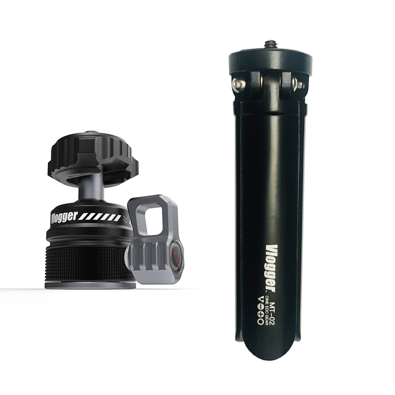 Quick Release Plate Tripod Head Ballhead Extend Cold Shoe Ball Head for LED Light Microphone 10KG Playload DSLR Camera Monitor: black