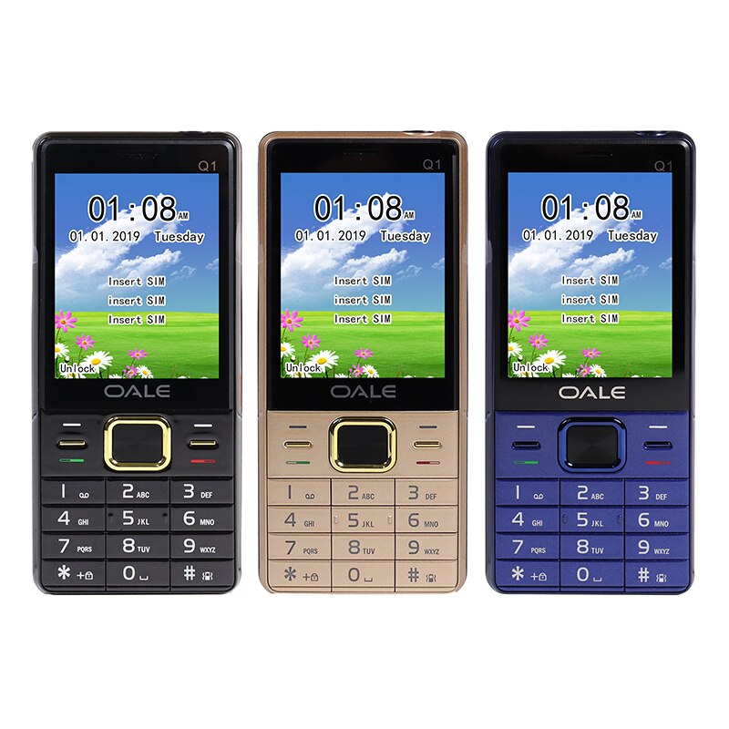 2.8 " skjerm tre sim telefon russisk tastatur nøkkel gsm telefoner mobiltelefon billig telefon kina mobiltelefoner original h-mobile  q1
