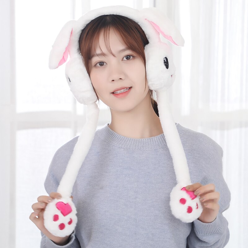 Earmuffs Headphones Fur Skiing Earmuffs Ear-Warmer Teenage Adult Winter Lovers Women Plush Girl Plain Autumn: White