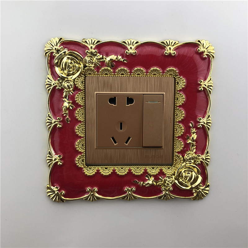 Grand autocollant rouge pour interrupteur portable, 1 pièce, commutateur carré de luxe européen, couvercle de protection pour interrupteur, accessoires de décoration pour la maison