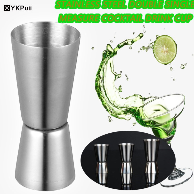 1Pcs 30ml Wine Cocktail Shaker Jigger Bar Party Single Double Shot Short Drink Measure Cup Stainless Steel 69MM Bar Tools