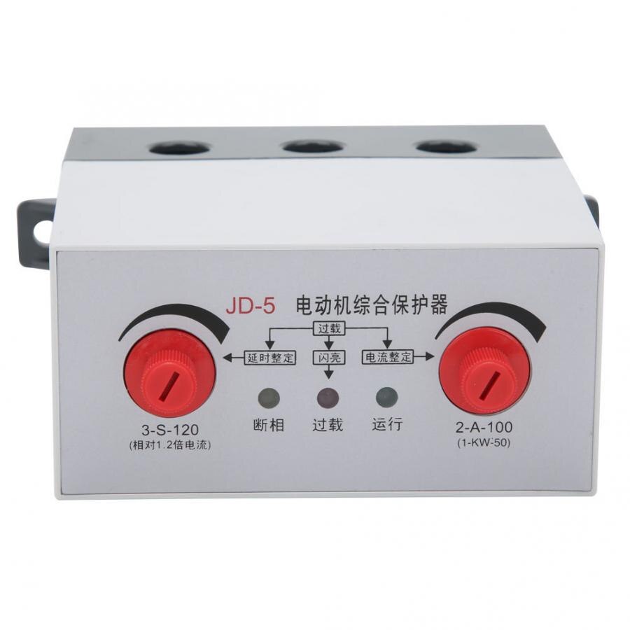 JD-5 Motor Protector AC380V 2-100A Motor Integrated Protector Relay Overload Stall Phase Loss Protection Relay