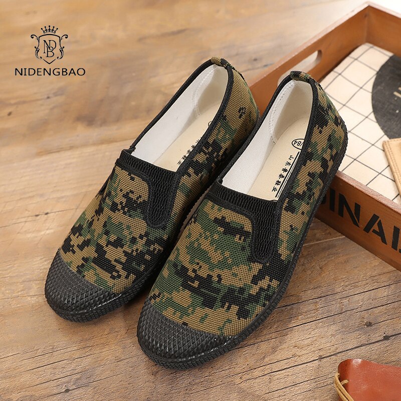Chaussures de Camouflage classiques à enfiler pour hommes, chaussures antidérapantes, confortables, légères, à la , pour homme, grande taille, collection chaussures décontractées