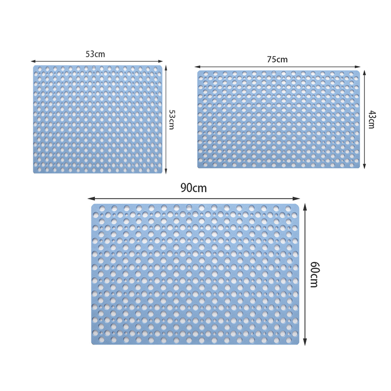 Shower Bath Mat Non-slip TPE Bathtub Foot Pad Hollow Hydrophobic Thicken Tasteless Shower Room Rug Environmental Bathroom Mats