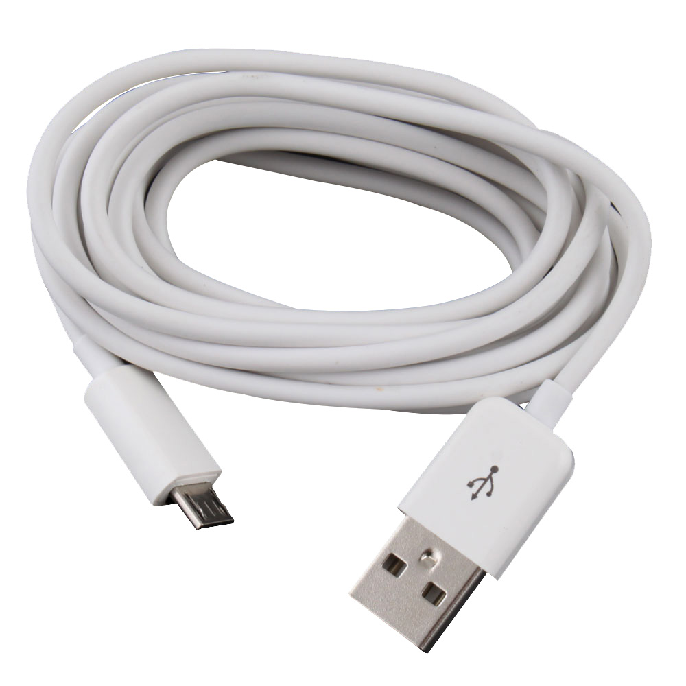Cable cargador USB 2.0 macho a micro USB de 5 pines de 6 pies y 2 m # 25578