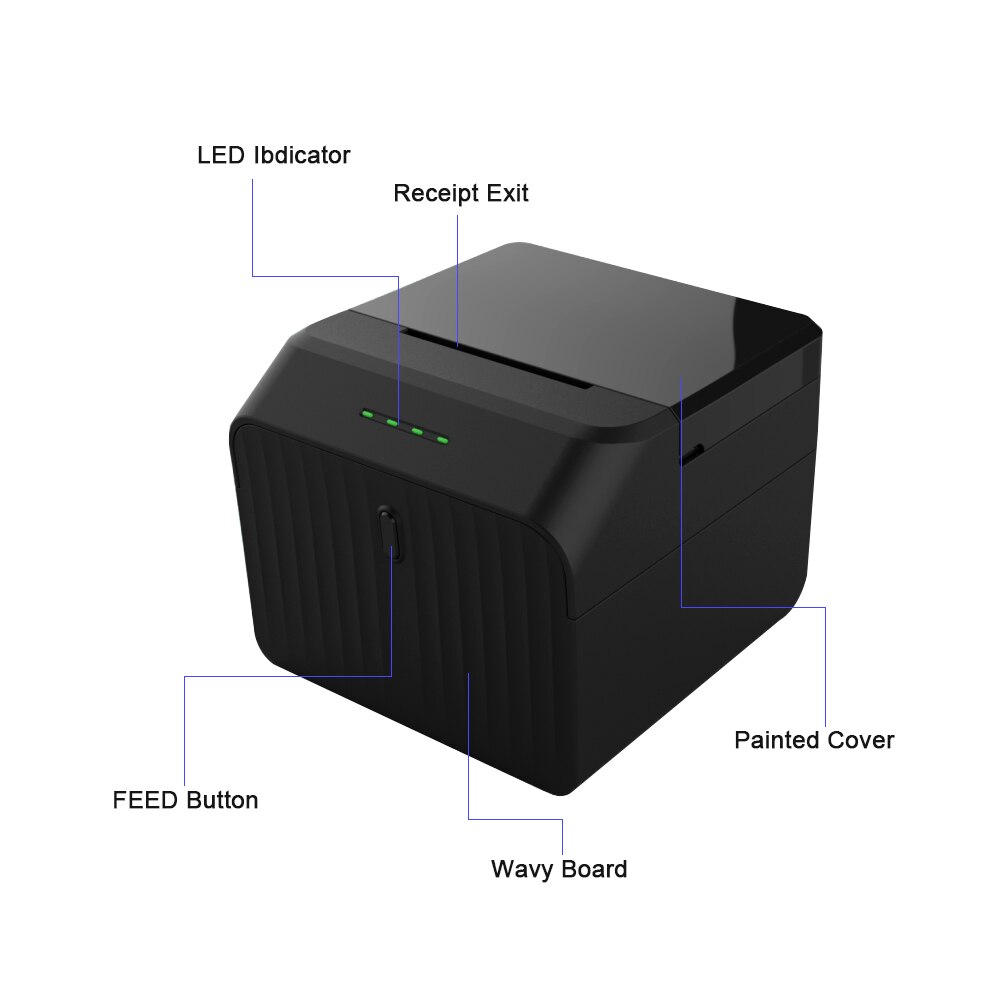 58mm Qr code sticker printer barcode printer Thermal adhesive label printer clothing label printer