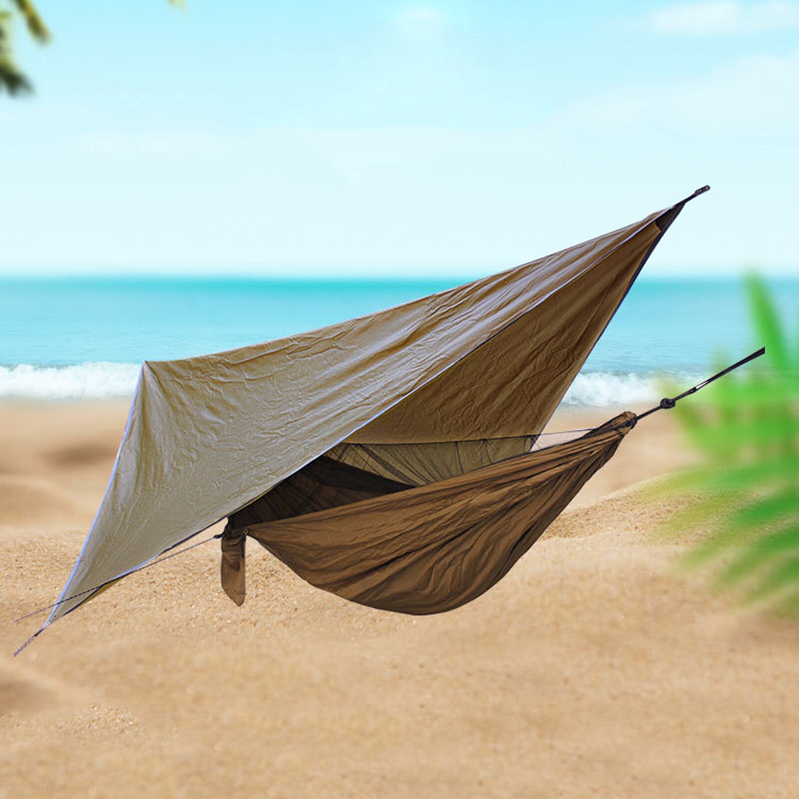 Toldo ligero de lona impermeable para acampar al aire libre, Parasol de sombra, dosel