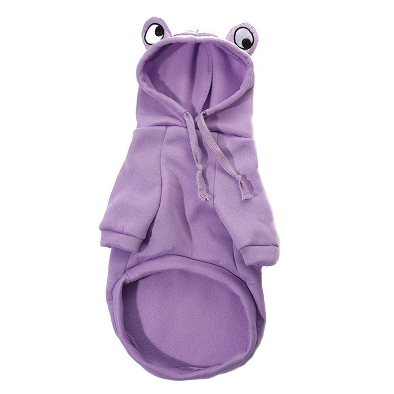 Pet hoodie Dogs clothes bulldog frances apparels for small dog costume coat jackets apparel winter ropa para perros accessories: M / PURPLE