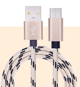 Universal Data Transmission Micro USB Charger Cable For Sumsung Galaxy S4 S5 S6 Note2 for HTC for Xiaomi for Huawei 5 colors: Gold
