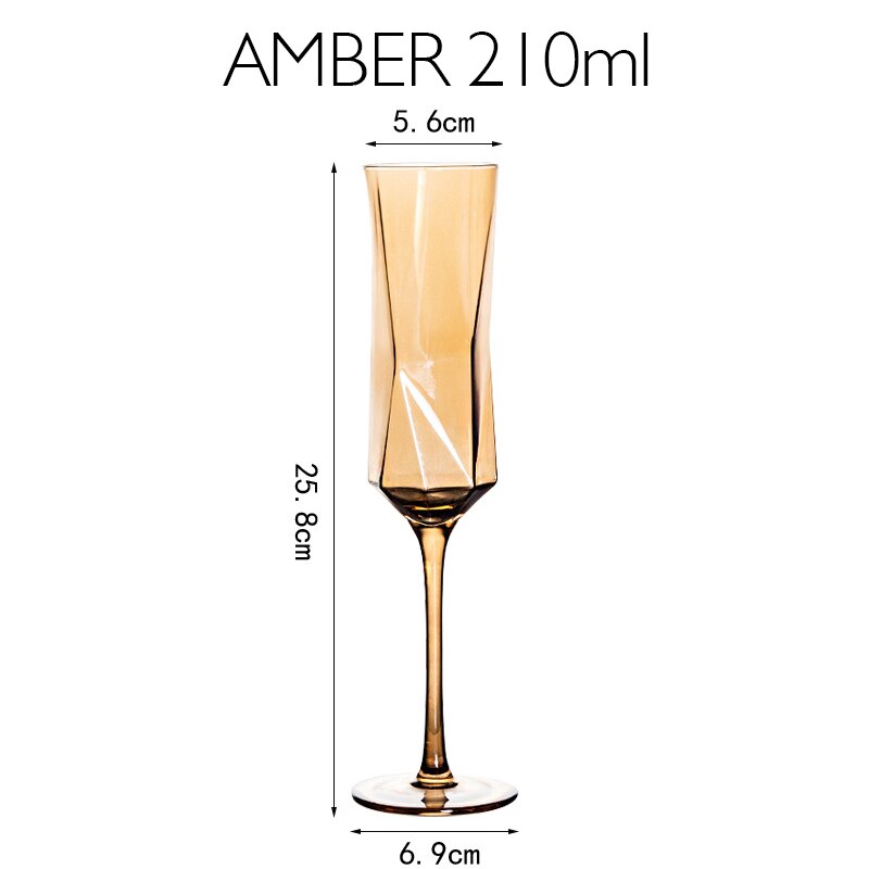 Wine cup Crystal constellation Glass Cups Stylish Red Wine goblet Vodka Shot Cup Whiskey Glassware Drinking For Barware: AMBER 210ml