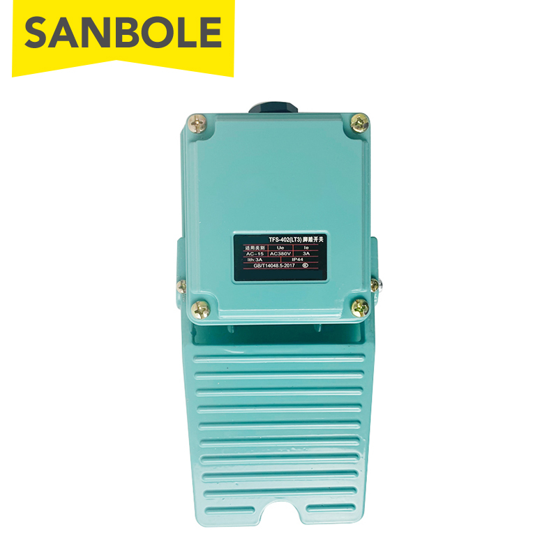 Foot Pedal Switch TFS-402 LT3 Silver Contact 1NO 1NC Sping Reset Momentary With Aluminum Case 15A 250V