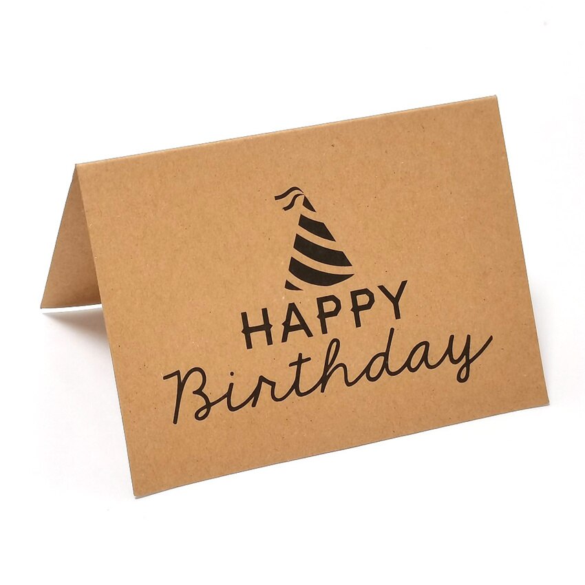 10Pcs Kraft Paper Happy birthday Cards 4x6'' Birthday Thank You Card For Decor Blank Note Cards Baking cakes Party supplies: A3
