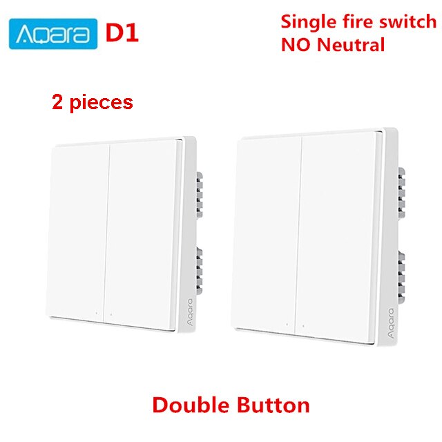 Interruptor de pared Aqara ZigBee Smart Zero Line Cable de fuego Control remoto inalámbrico interruptor de pared sin Neutral para la aplicación mihome