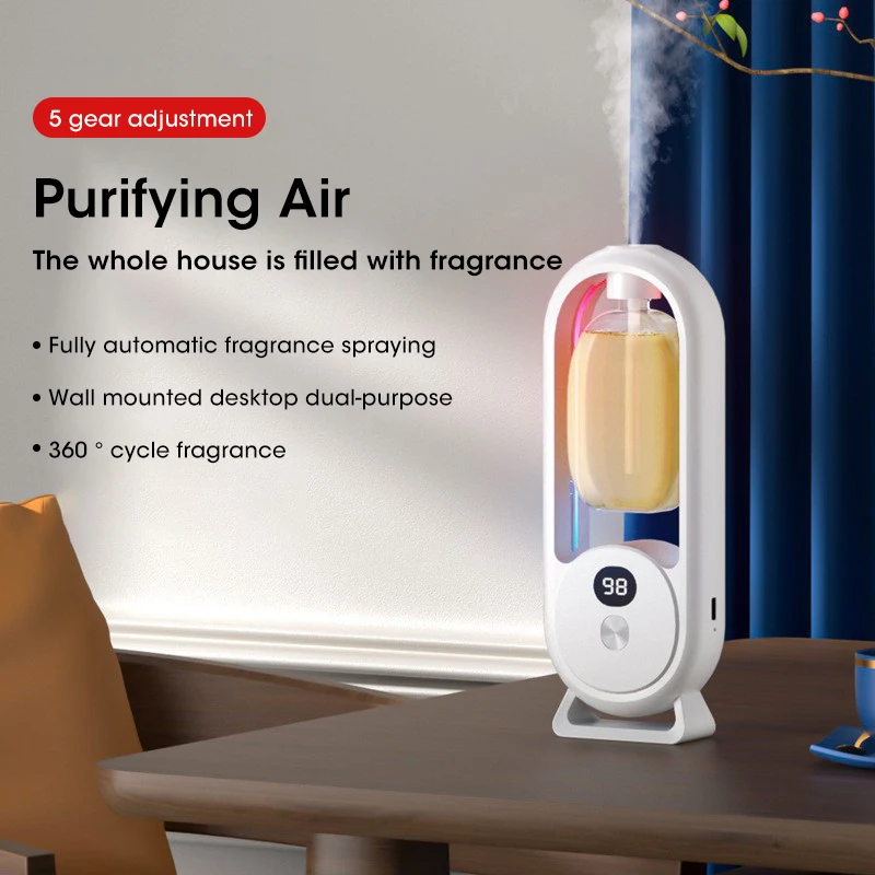 Automatische huisgeurmachine Essentiële olieverspreider Vernevelaar Parfumgeurmachine voor ontgeuring van keuken en toilet