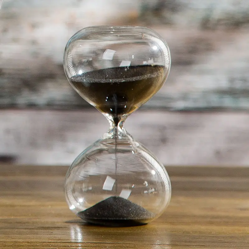 5/10/15/30/60 Minuten Sanduhr Sanduhr 30 Minuten Timer Uhr Ein Stunde Zahnbürste freundlicher Sanduhr Dekoration: Schwarz / 30min