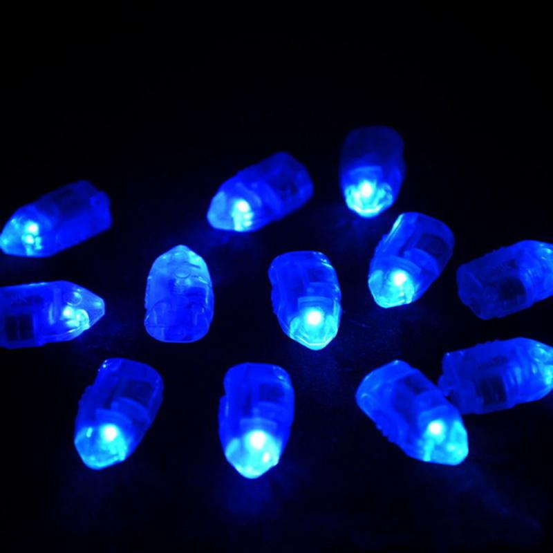 50 stk lotteri høy lys ballong led flash ballong lampe mini natt lampe bursdag papir lommelykt ballong dekorasjon: Blå